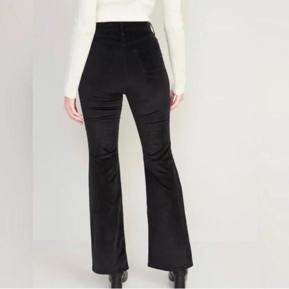Old Navy  Higher High-Waisted Velvet Flare Pants for Women New - Picture 2 of 4
